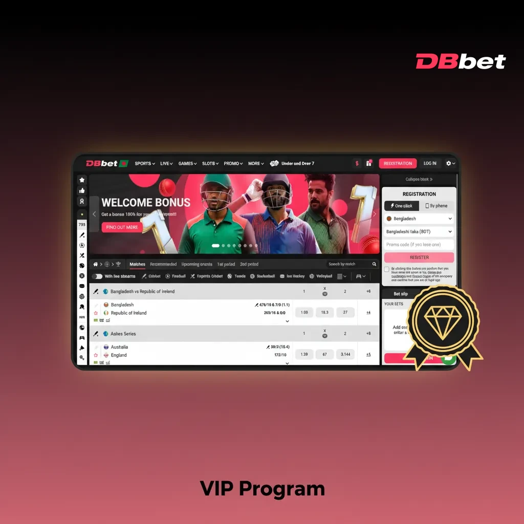 DBBet VIP loyalty program: tiered rewards—cashback, faster withdrawals, exclusive offers, higher limits; track progress.