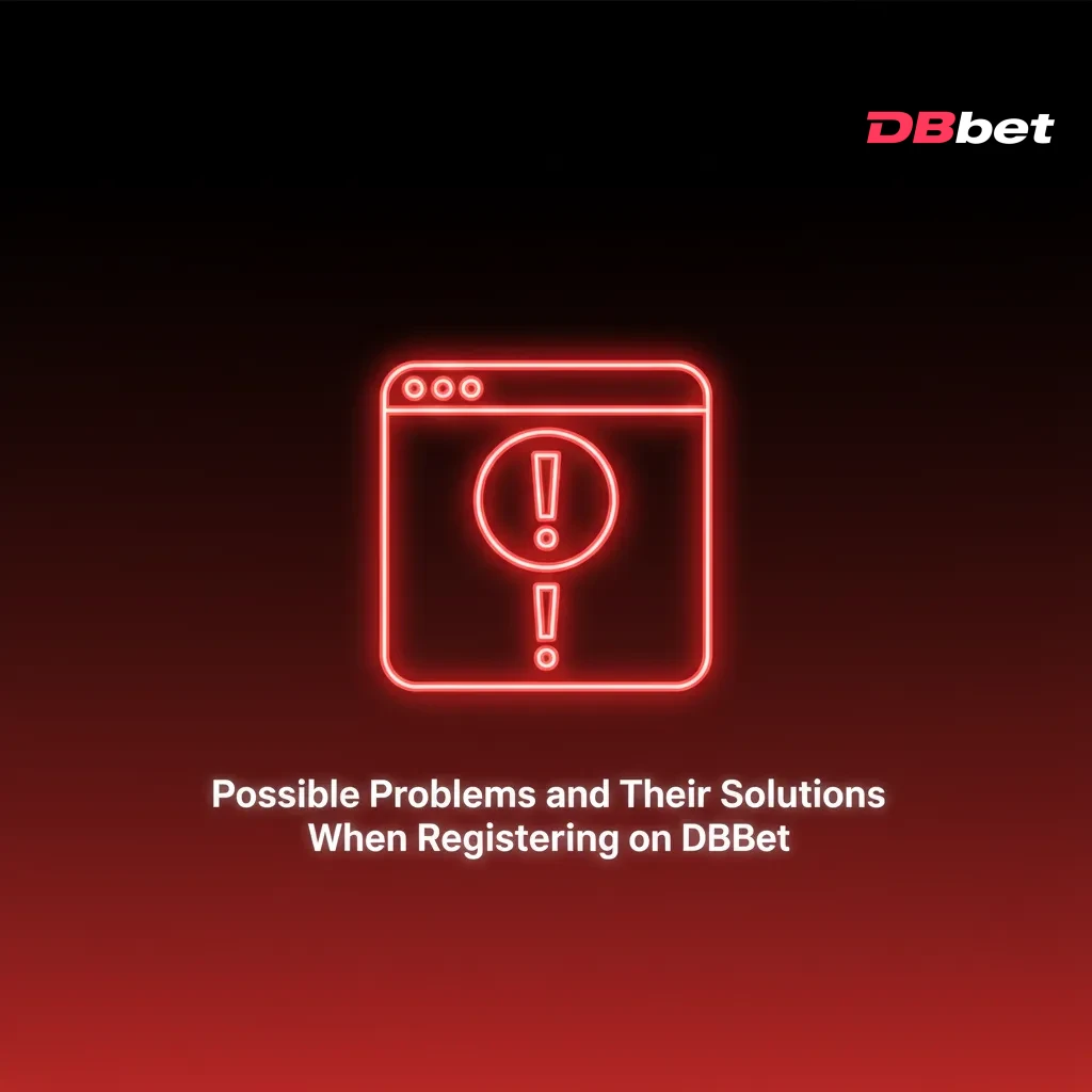 DBBet signup problems and solutions table: no code, email/phone used, invalid promo, KYC fail, site/app not loading.